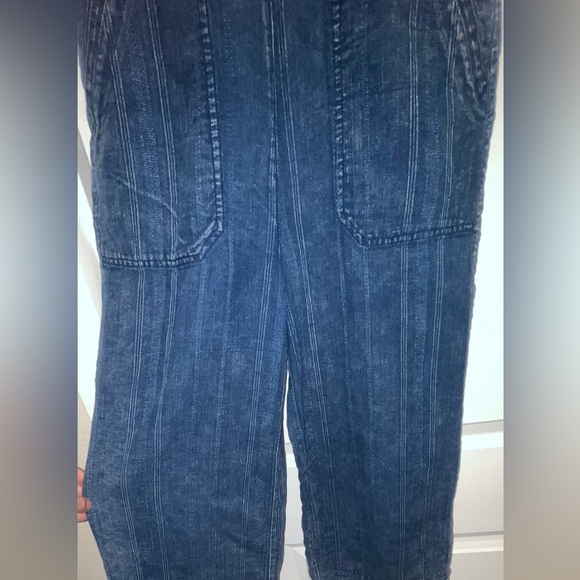 PILCRO Anthropologie Indigo Relaxed Fit Jumpsuit Wide Leg Denim - Picture 4 of 5